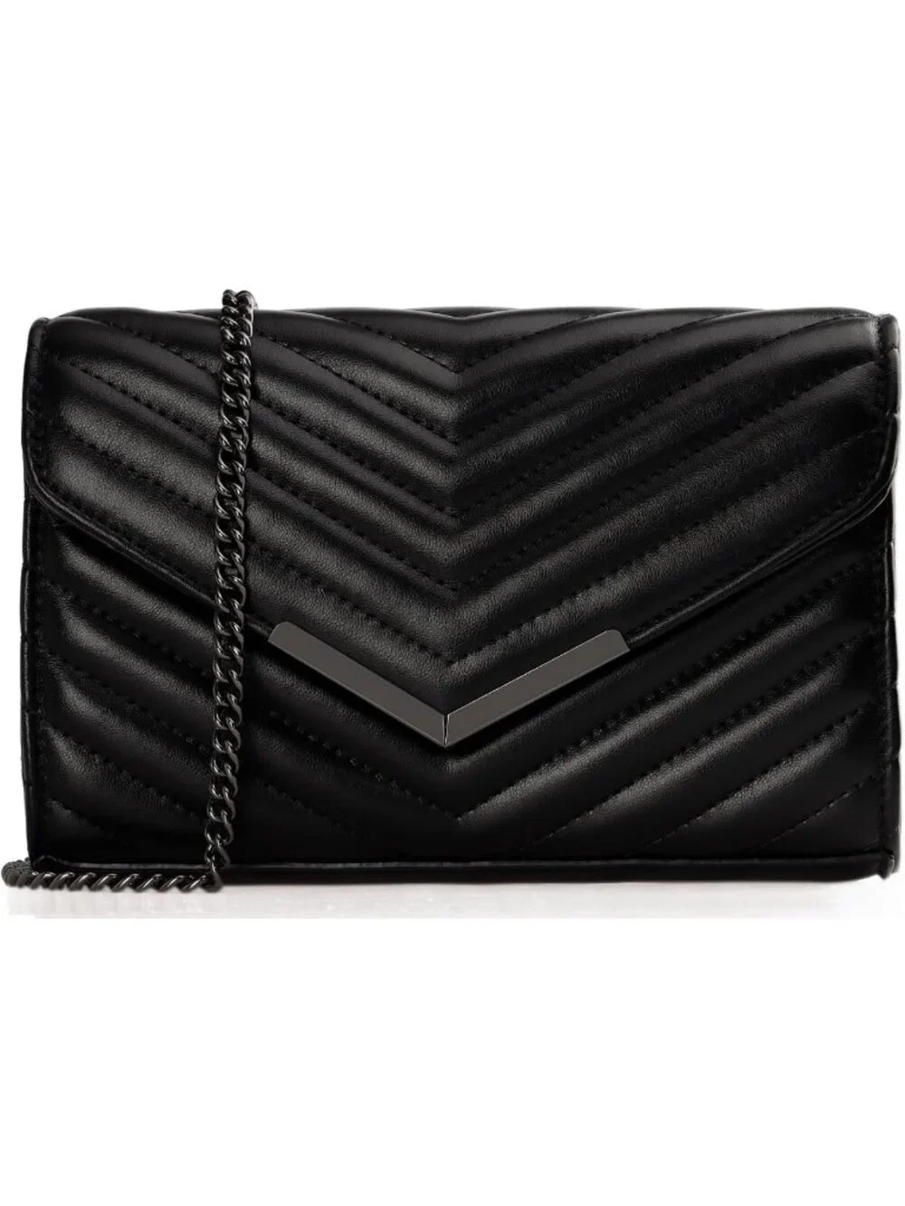 Chic Vegan Leather Quilted Clutch Purse | Stylish Evening Handbag & Crossbody